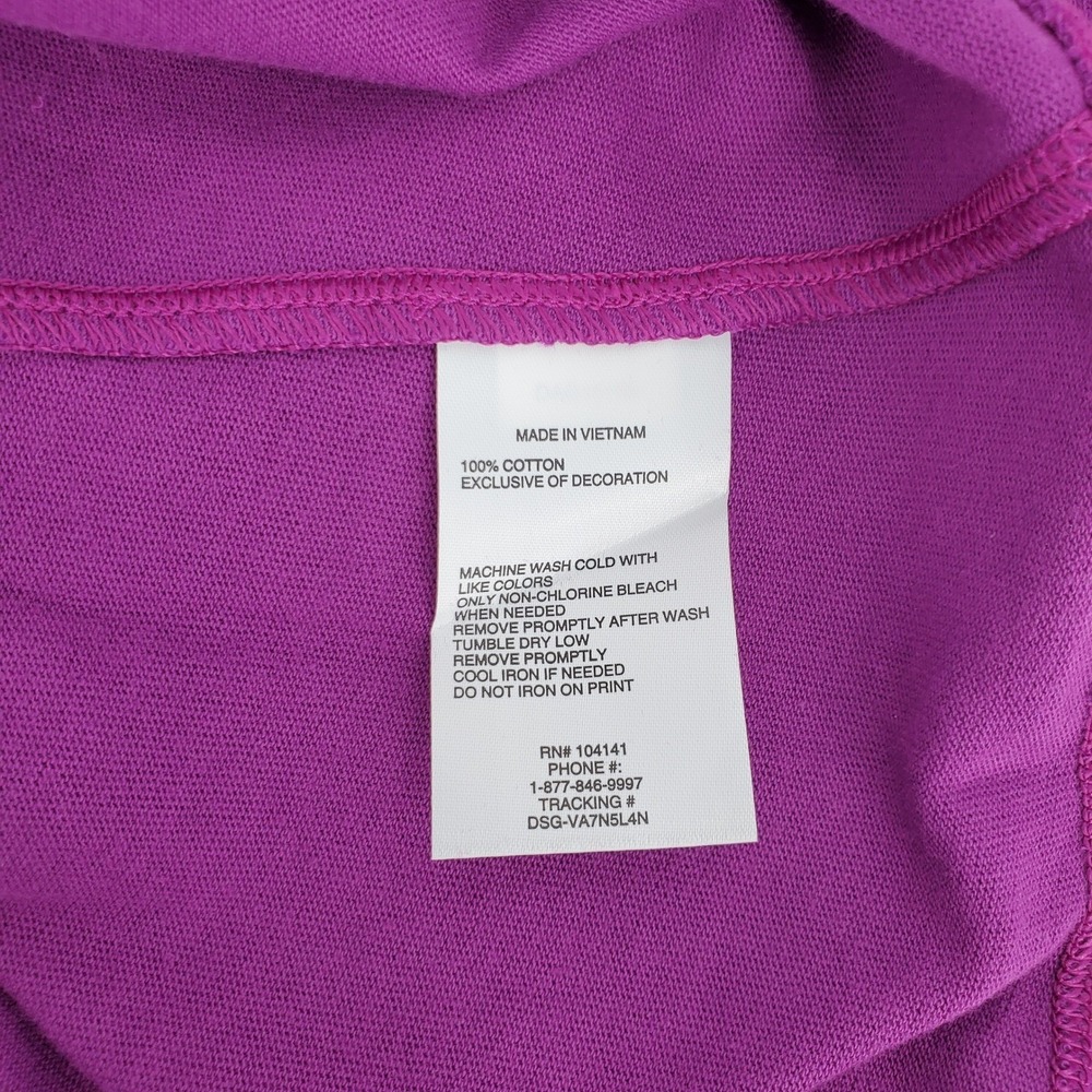 DSG Girls Medium New York Graphic 100% Cotton Tee Shirt Vibrant Violet Purple - Picture 5 of 8